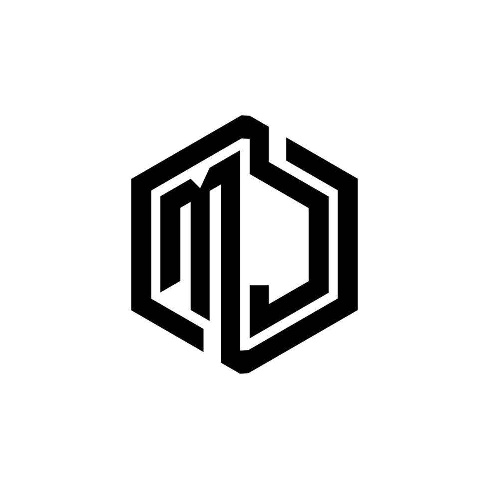 MJ letter logo design in illustration. Vector logo, calligraphy designs for logo, Poster, Invitation, etc.