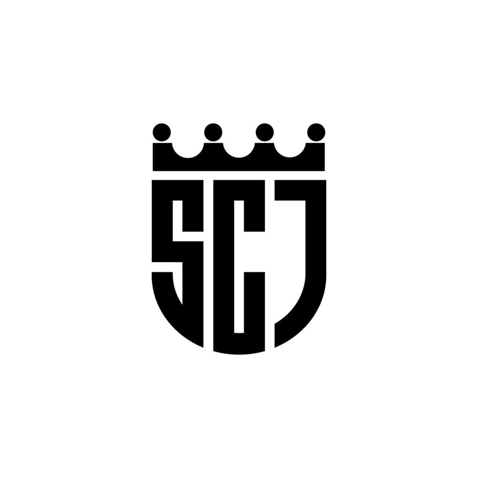 SCJ letter logo design in illustration. Vector logo, calligraphy designs for logo, Poster, Invitation, etc.