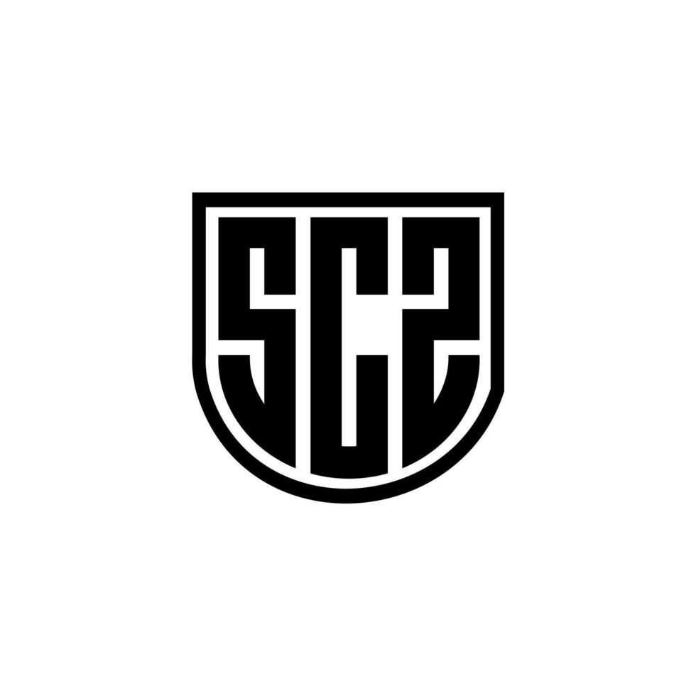 SCZ letter logo design in illustration. Vector logo, calligraphy designs for logo, Poster, Invitation, etc.