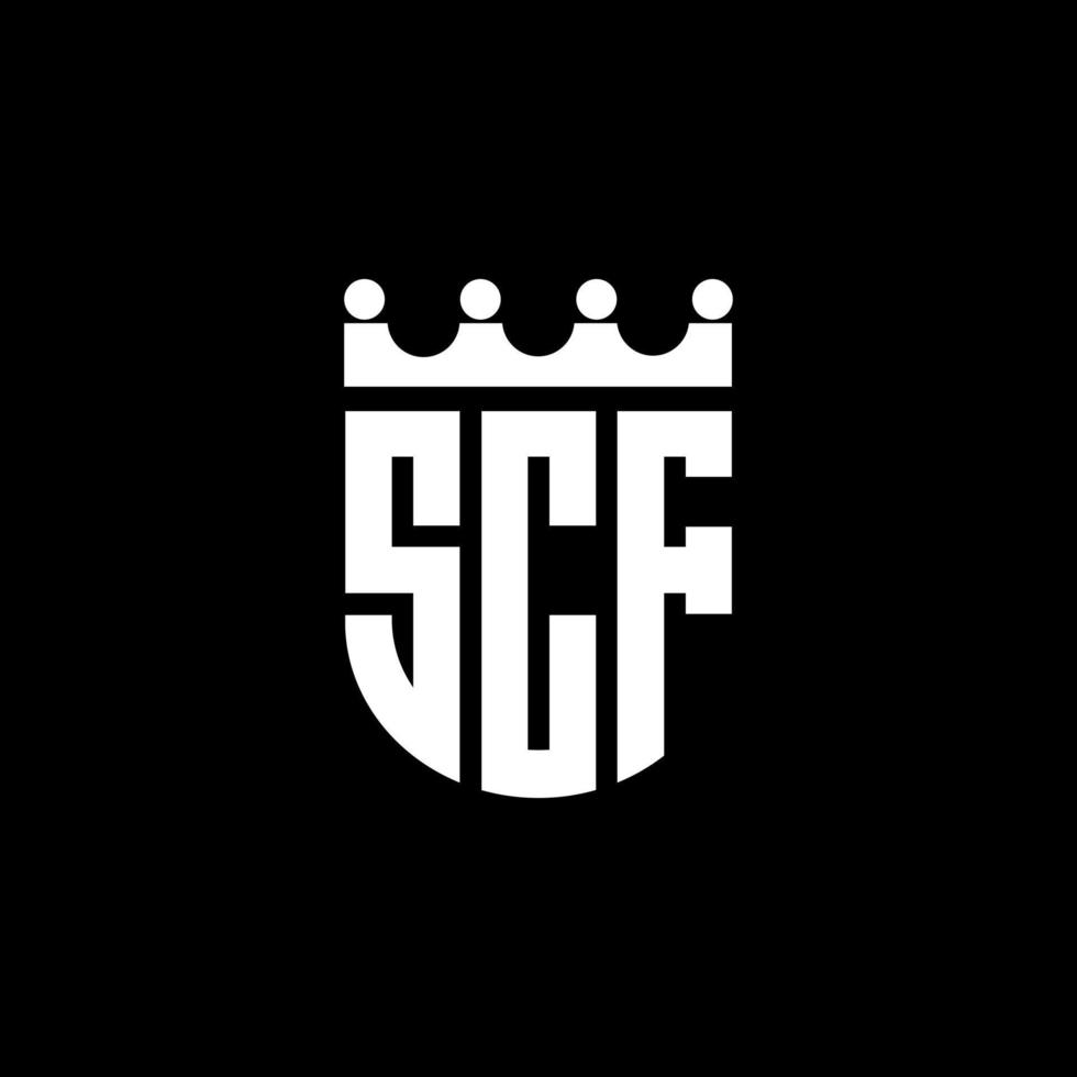 diseño de logotipo de letra scf en ilustración. logotipo vectorial, diseños de caligrafía para logotipo, afiche, invitación, etc. vector