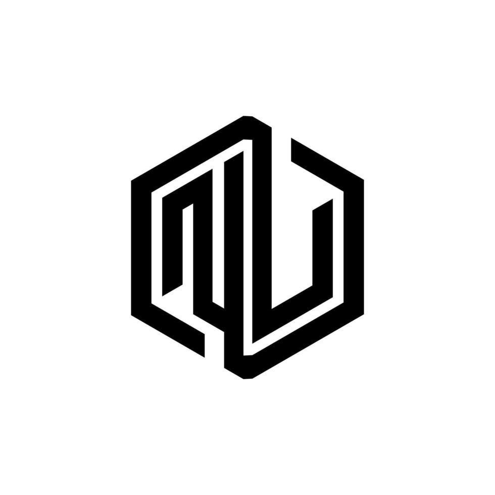 NU letter logo design in illustration. Vector logo, calligraphy designs for logo, Poster, Invitation, etc.