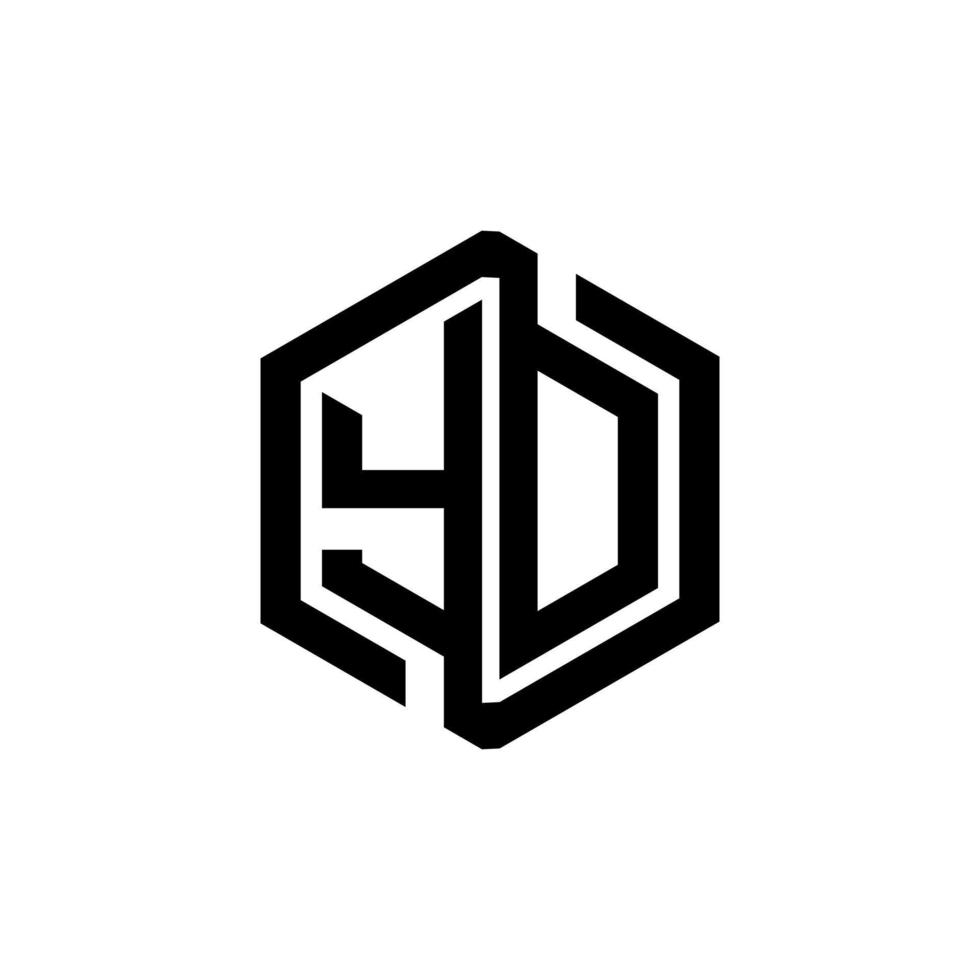 YD letter logo design in illustration. Vector logo, calligraphy designs for logo, Poster, Invitation, etc.