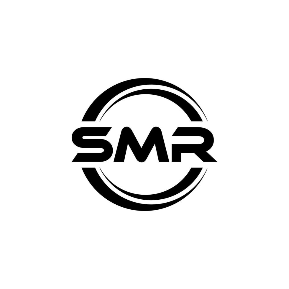 diseño del logotipo de la letra smr en la ilustración. logotipo vectorial, diseños de caligrafía para logotipo, afiche, invitación, etc. vector