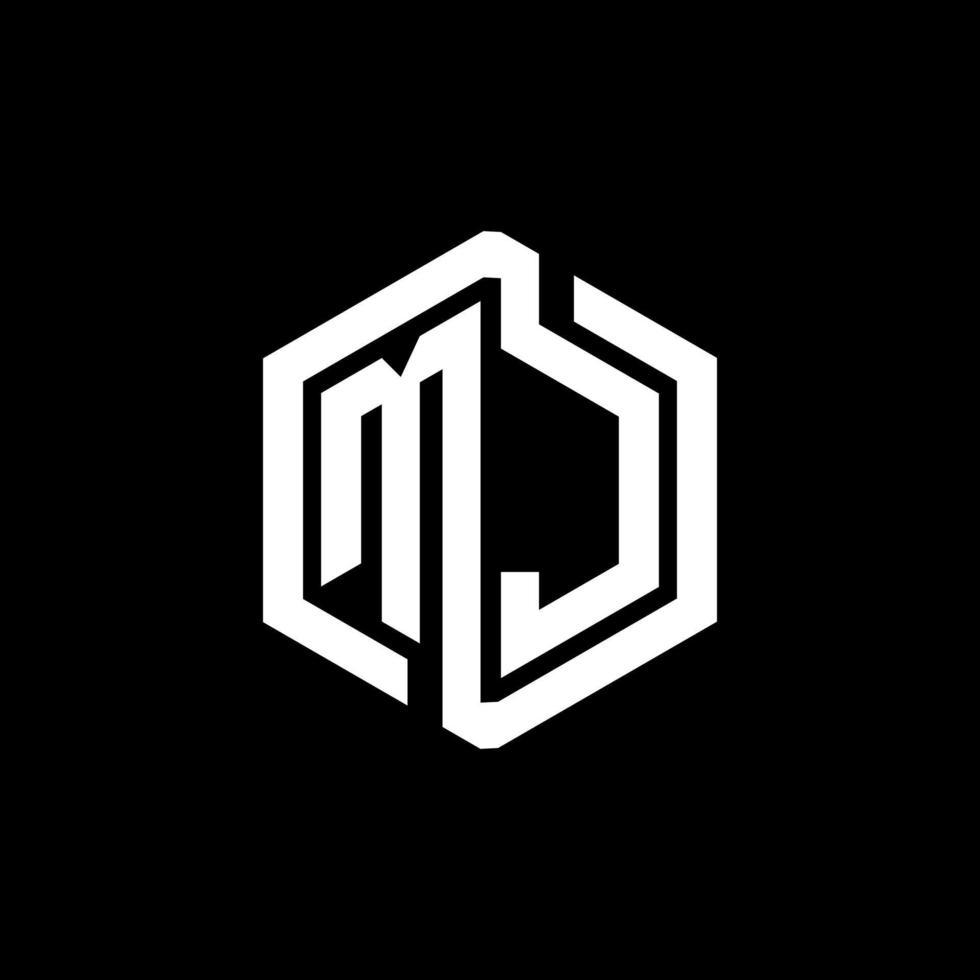 MJ letter logo design in illustration. Vector logo, calligraphy designs for logo, Poster, Invitation, etc.