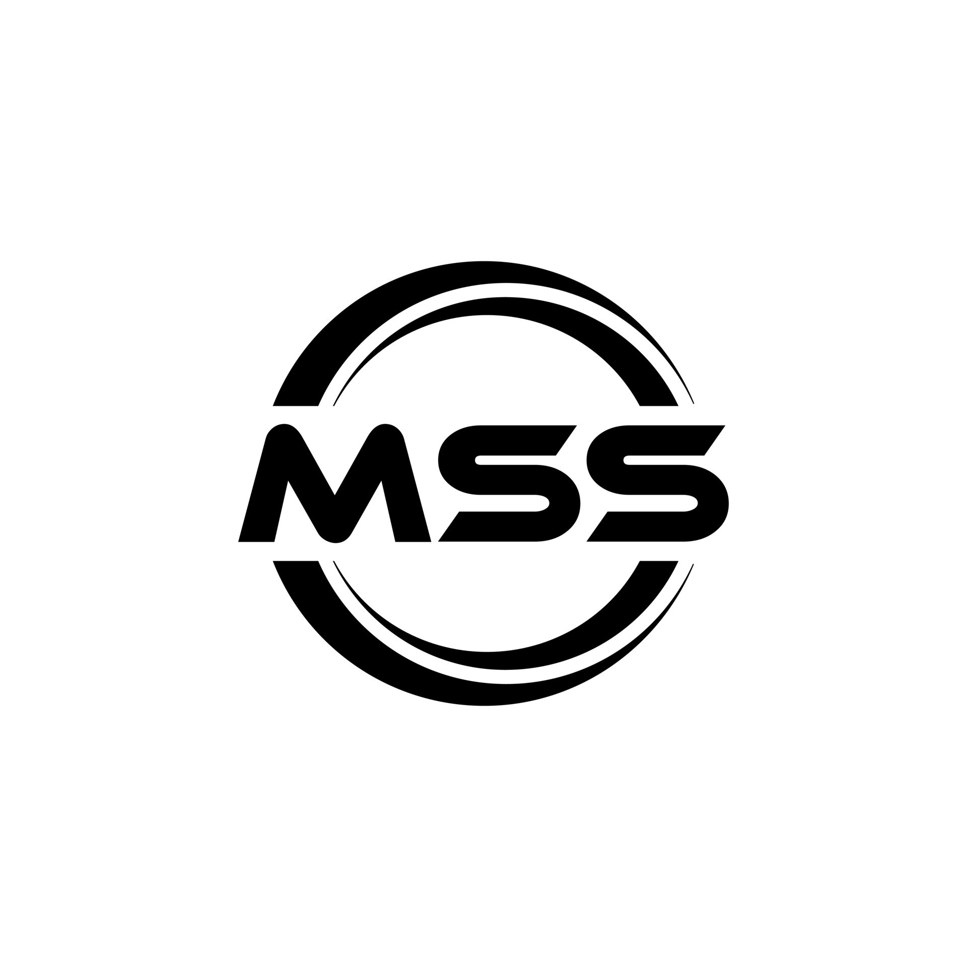 MSS letter logo design in illustration. Vector logo, calligraphy
