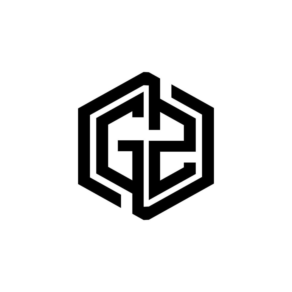 GZ letter logo design in illustration. Vector logo, calligraphy designs for logo, Poster, Invitation, etc.
