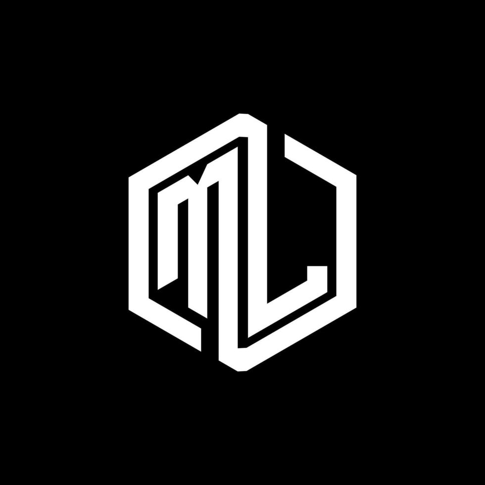 ML letter logo design in illustration. Vector logo, calligraphy designs for logo, Poster, Invitation, etc.