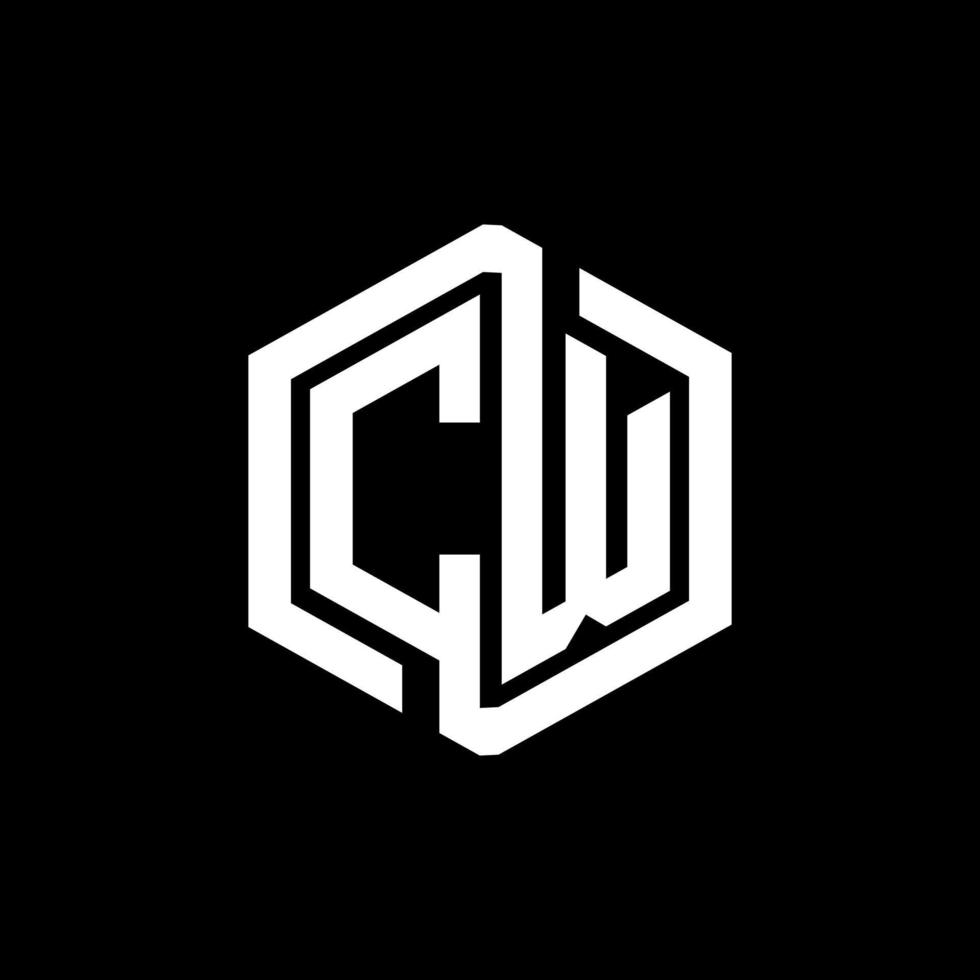 CW letter logo design in illustration. Vector logo, calligraphy designs for logo, Poster, Invitation, etc.