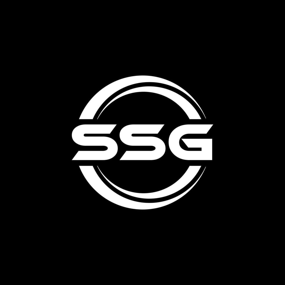 SSG letter logo design in illustration. Vector logo, calligraphy designs for logo, Poster, Invitation, etc.