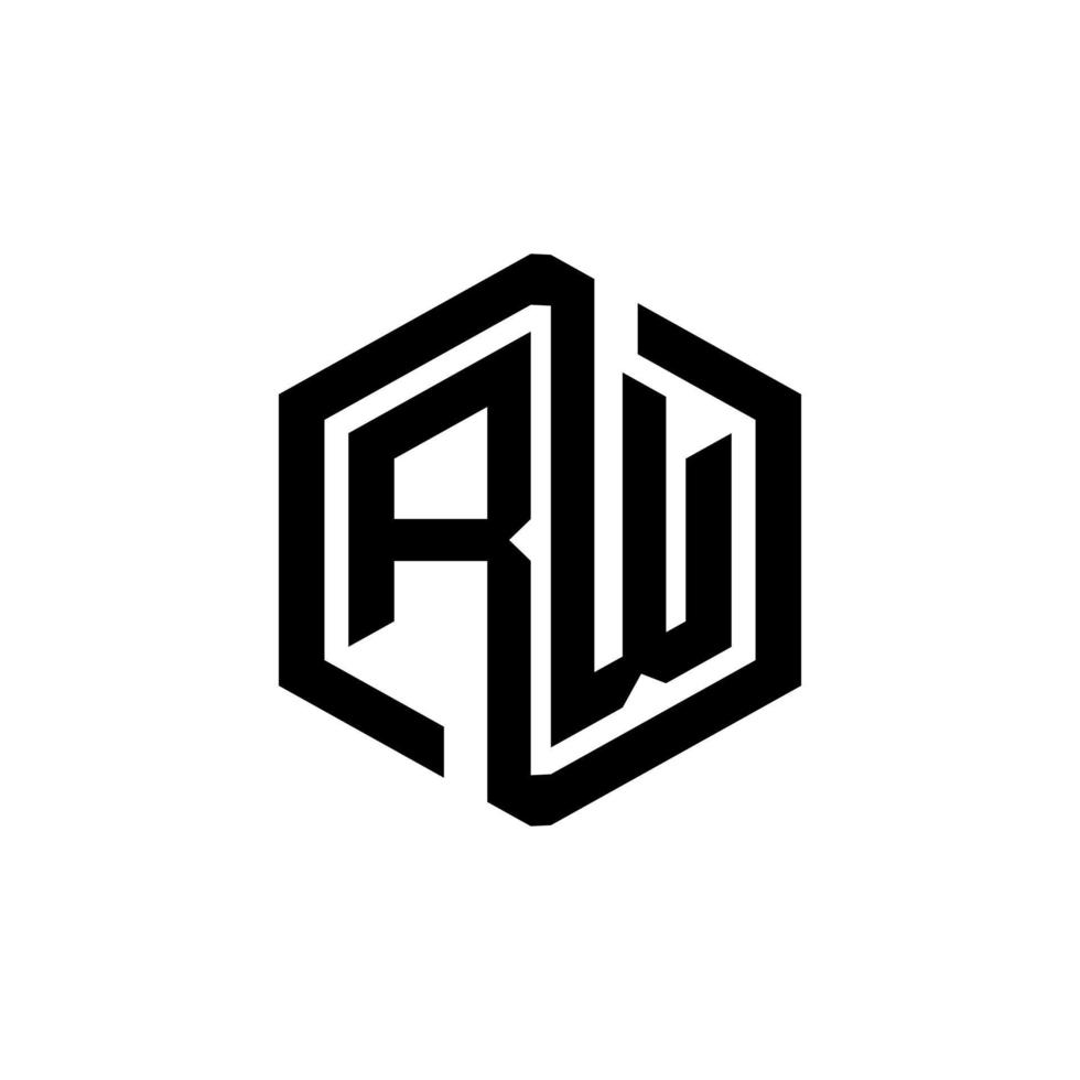 RW letter logo design in illustration. Vector logo, calligraphy designs for logo, Poster, Invitation, etc.