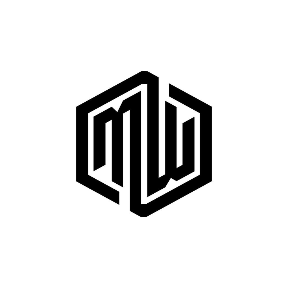 diseño del logotipo de la letra mw en la ilustración. logotipo vectorial, diseños de caligrafía para logotipo, afiche, invitación, etc. vector