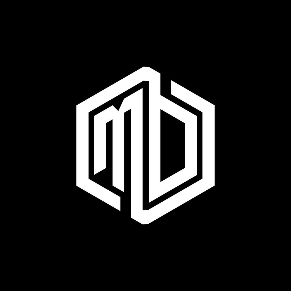 MD letter logo design in illustration. Vector logo, calligraphy designs for logo, Poster, Invitation, etc.