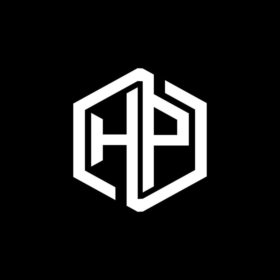 HP letter logo design in illustration. Vector logo, calligraphy designs for logo, Poster, Invitation, etc.