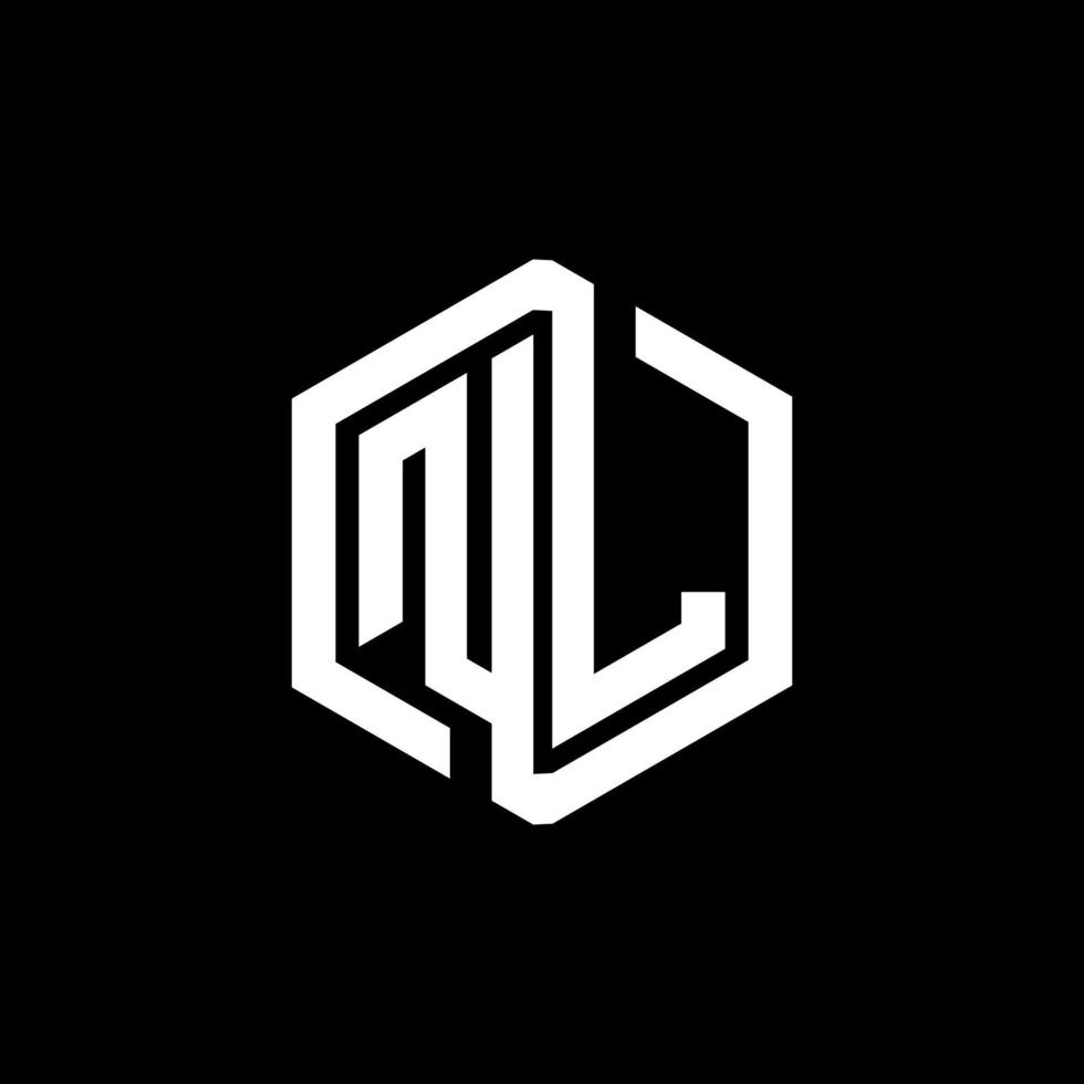 NL letter logo design in illustration. Vector logo, calligraphy designs for logo, Poster, Invitation, etc.