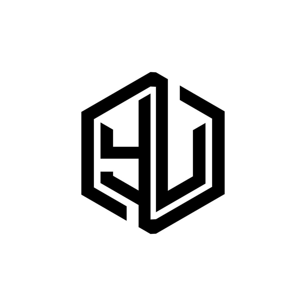 YU letter logo design in illustration. Vector logo, calligraphy designs for logo, Poster, Invitation, etc.