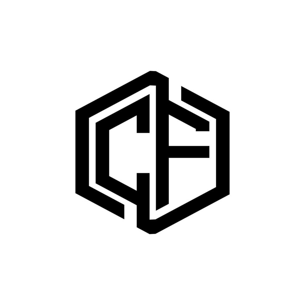 CF letter logo design in illustration. Vector logo, calligraphy designs for logo, Poster, Invitation, etc.