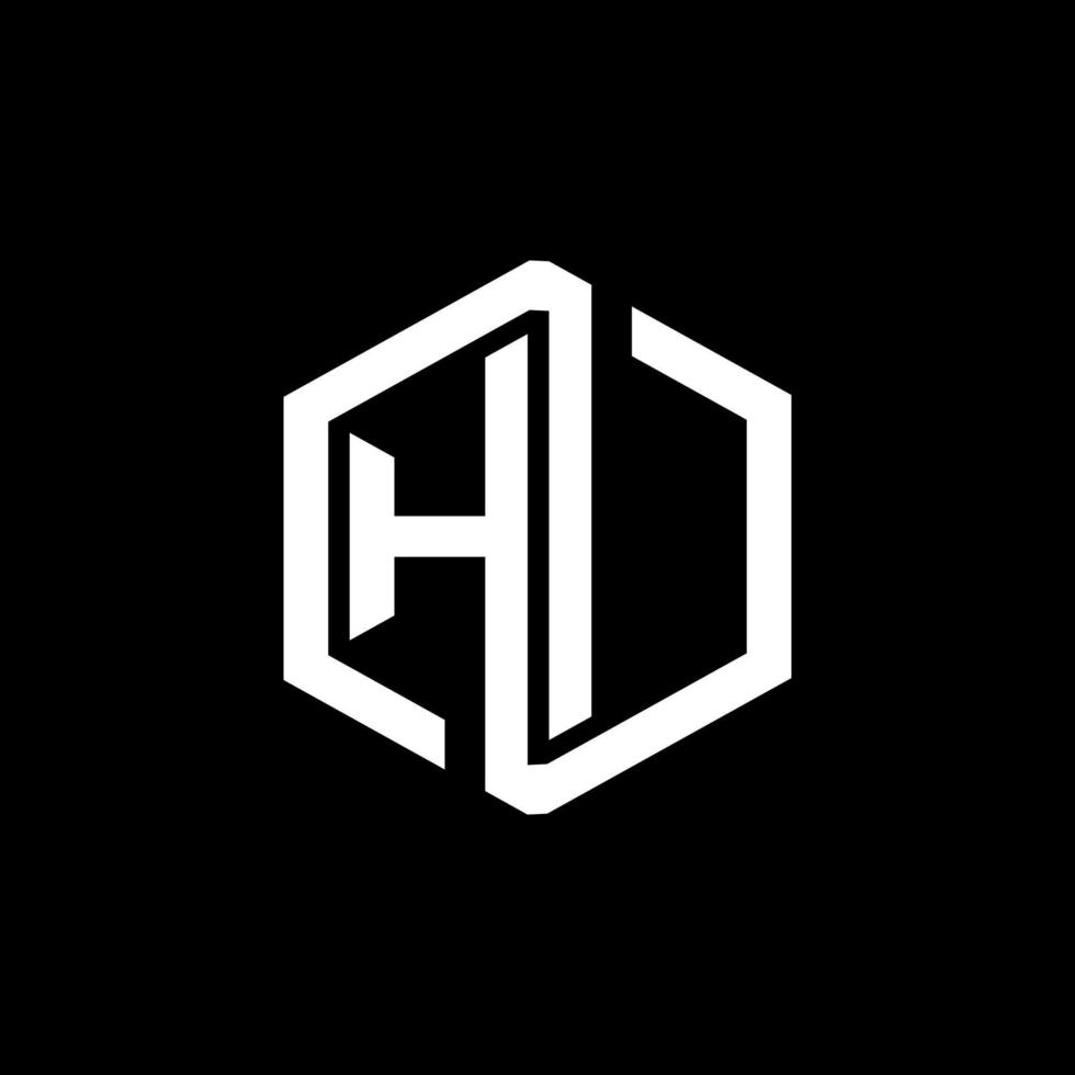 HI letter logo design in illustration. Vector logo, calligraphy designs for logo, Poster, Invitation, etc.