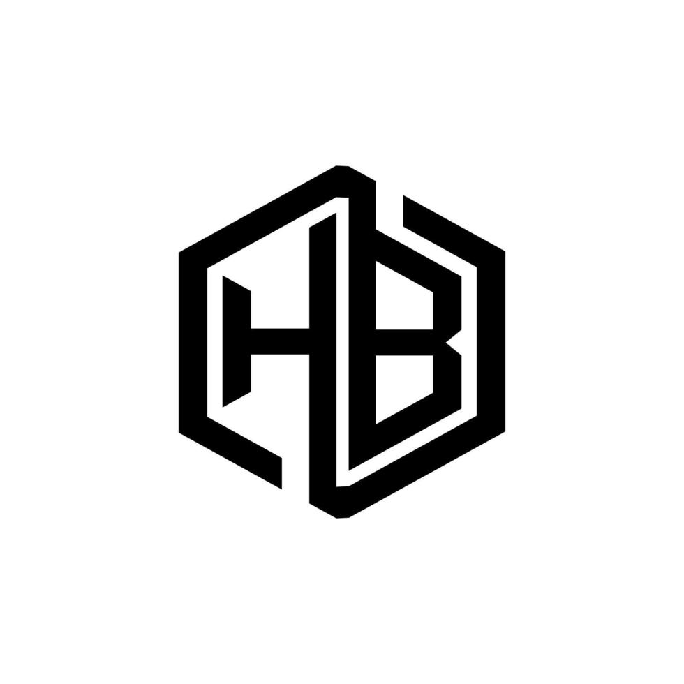 diseño del logotipo de la letra hb en la ilustración. logotipo vectorial, diseños de caligrafía para logotipo, afiche, invitación, etc. vector