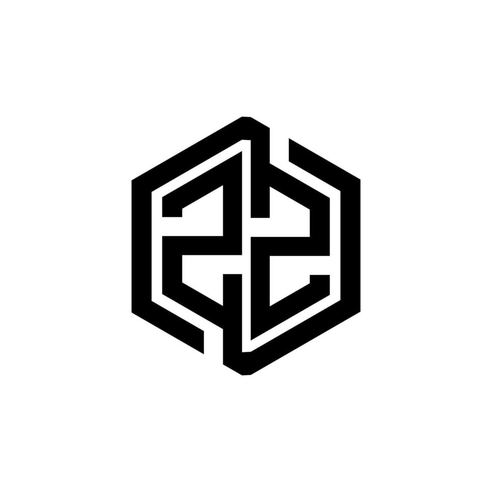 ZZ letter logo design in illustration. Vector logo, calligraphy designs for logo, Poster, Invitation, etc.