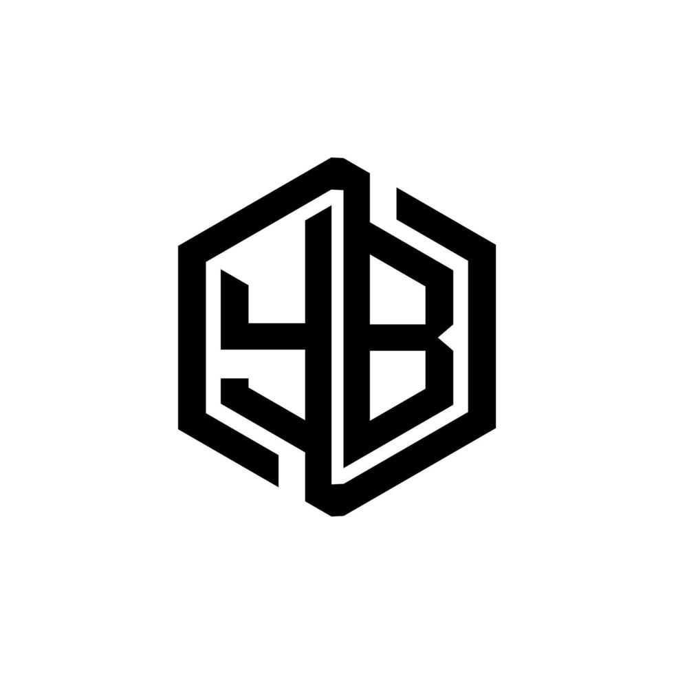 YB letter logo design in illustration. Vector logo, calligraphy designs for logo, Poster, Invitation, etc.