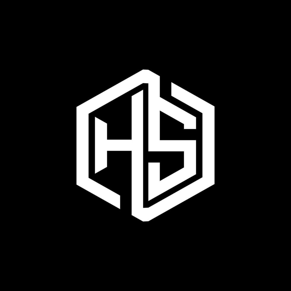 HS letter logo design in illustration. Vector logo, calligraphy designs for logo, Poster, Invitation, etc.