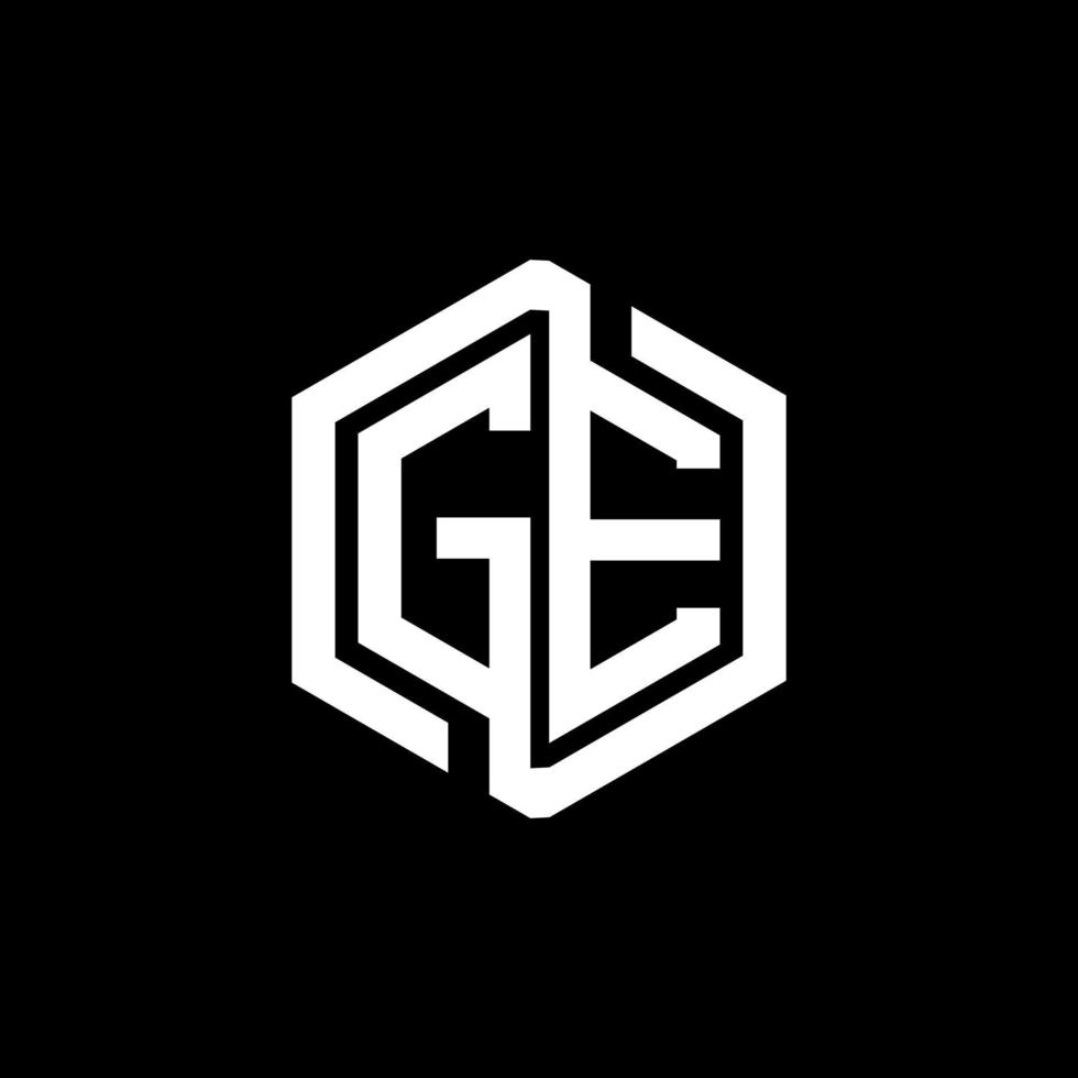 GE letter logo design in illustration. Vector logo, calligraphy designs for logo, Poster, Invitation, etc.