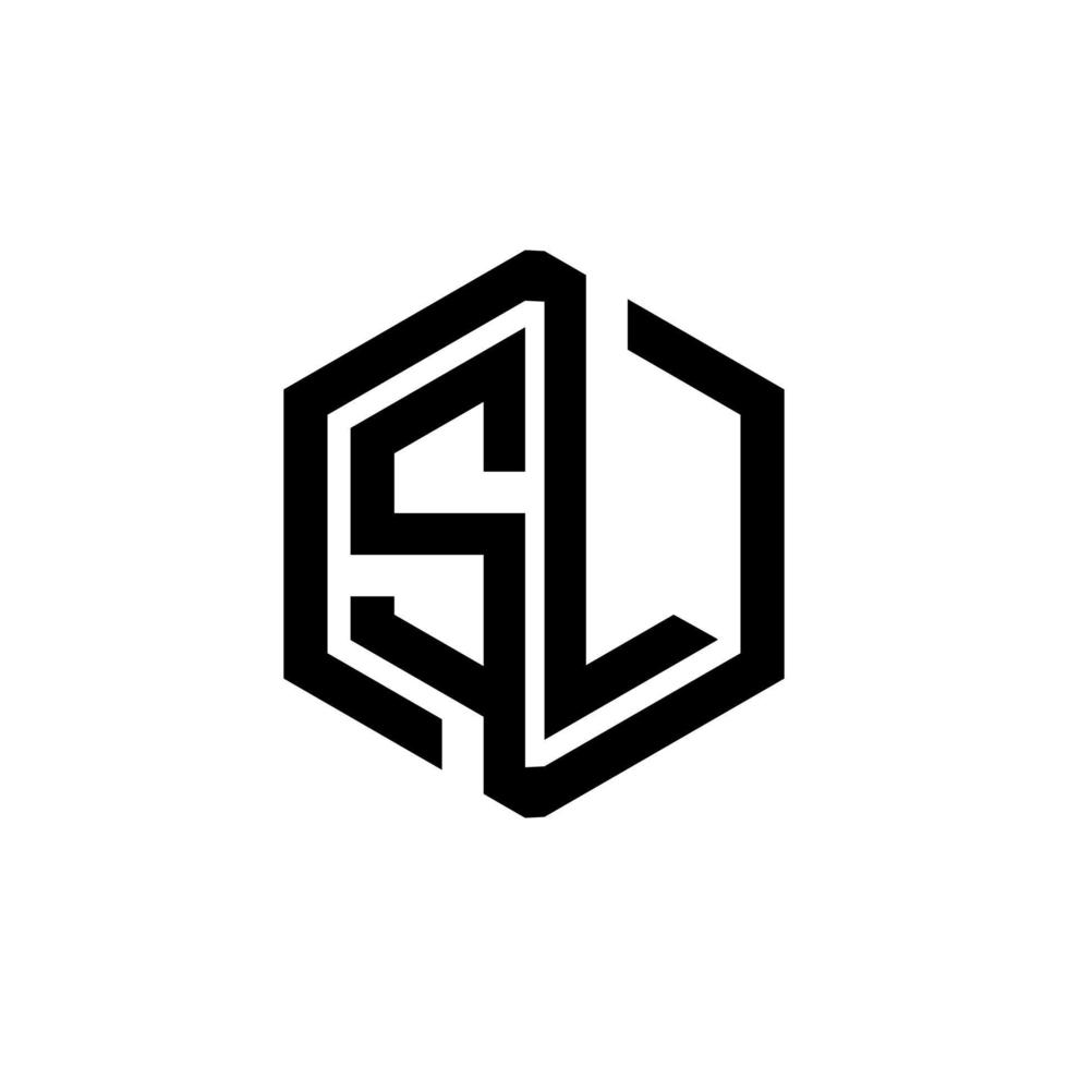 SL letter logo design in illustration. Vector logo, calligraphy designs for logo, Poster, Invitation, etc.