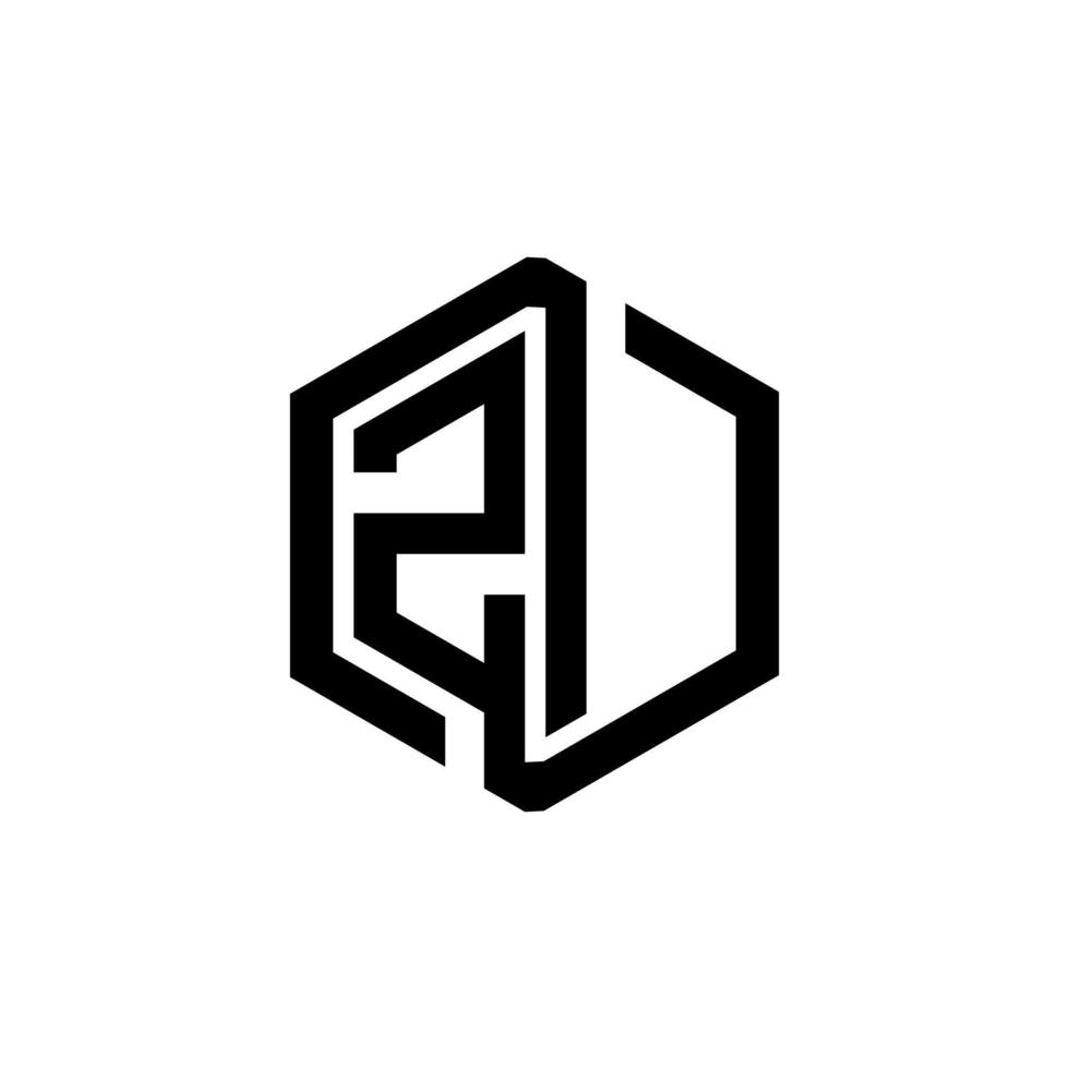 ZI letter logo design in illustration. Vector logo, calligraphy designs for logo, Poster, Invitation, etc.
