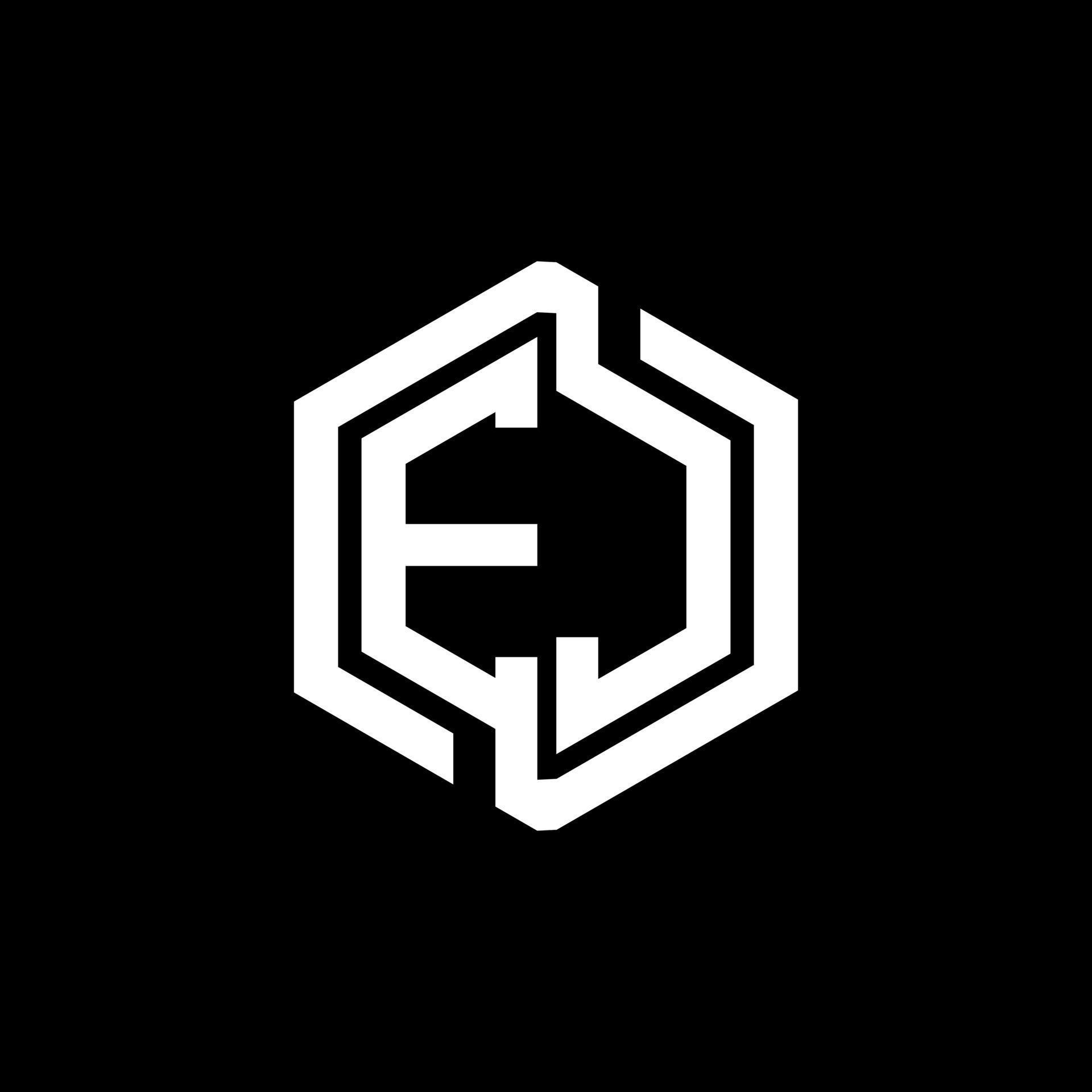 EJ letter logo design in illustration. Vector logo, calligraphy designs ...