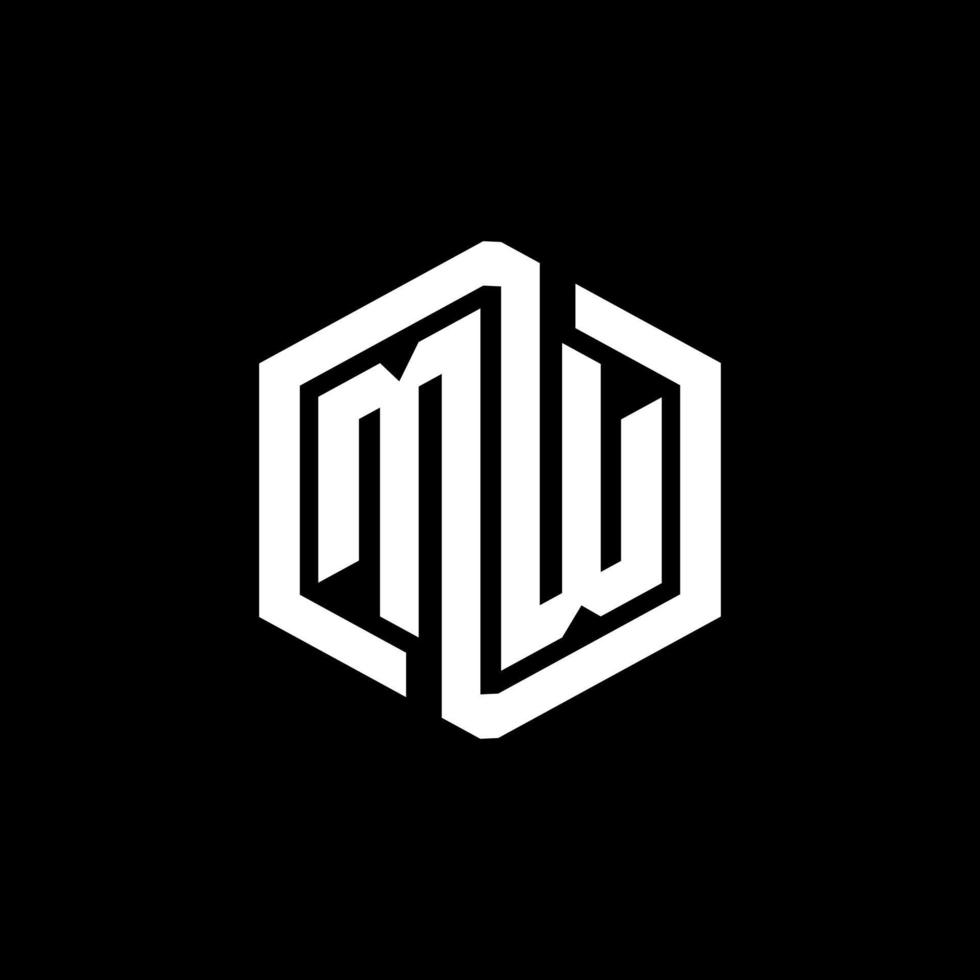 diseño del logotipo de la letra mw en la ilustración. logotipo vectorial, diseños de caligrafía para logotipo, afiche, invitación, etc. vector