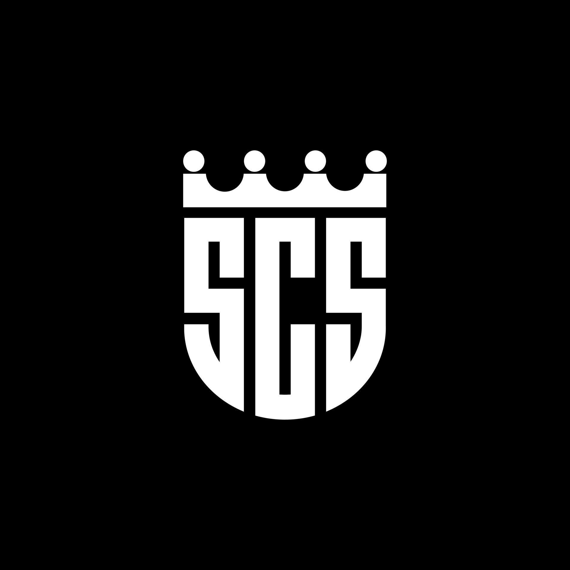 SCS letter logo design in illustration. Vector logo, calligraphy