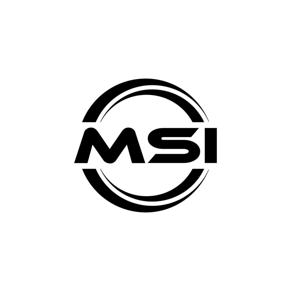 diseño de logotipo de letra msi en ilustración. logotipo vectorial, diseños de caligrafía para logotipo, afiche, invitación, etc. vector