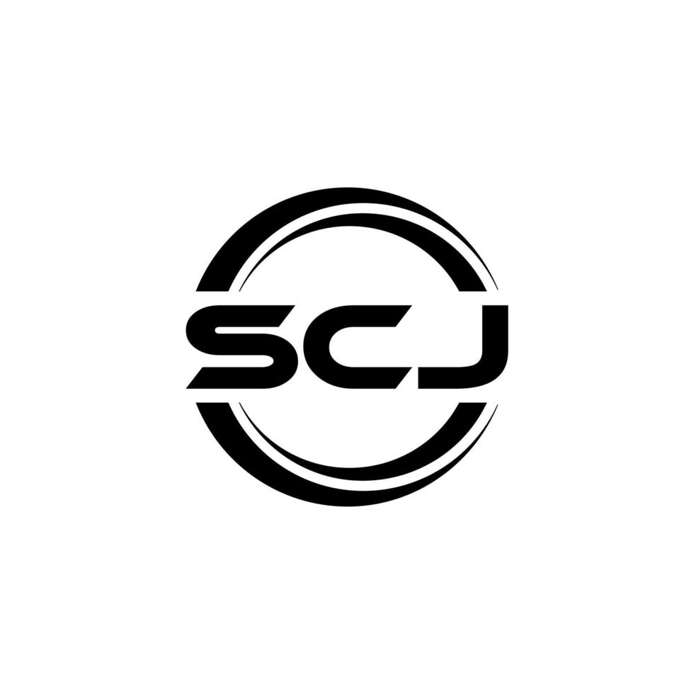 diseño del logotipo de la letra scj en la ilustración. logotipo vectorial, diseños de caligrafía para logotipo, afiche, invitación, etc. vector