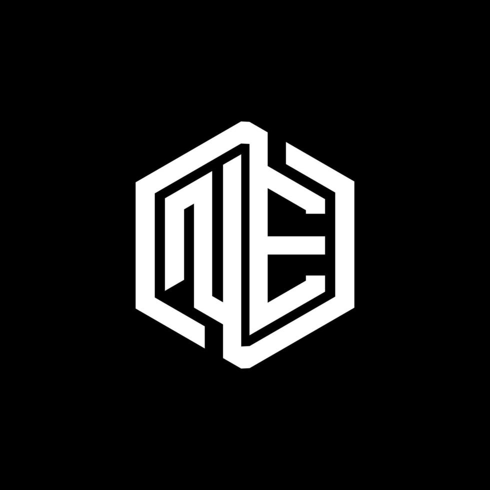 NE letter logo design in illustration. Vector logo, calligraphy designs for logo, Poster, Invitation, etc.