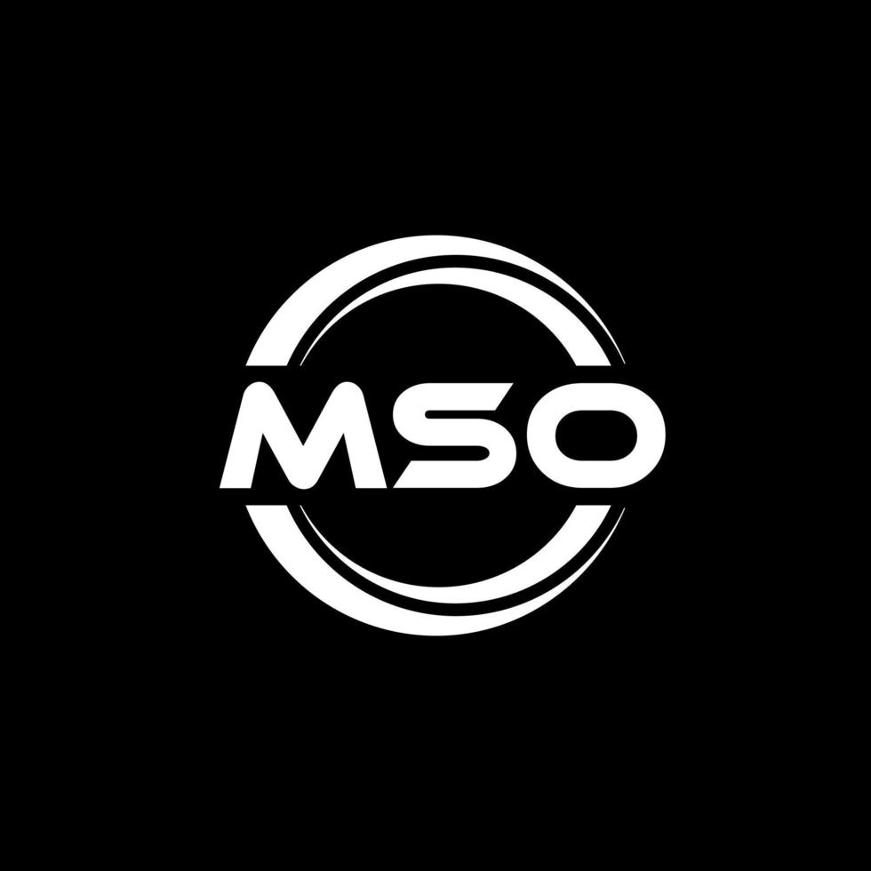 MSO letter logo design in illustration. Vector logo, calligraphy designs for logo, Poster, Invitation, etc.