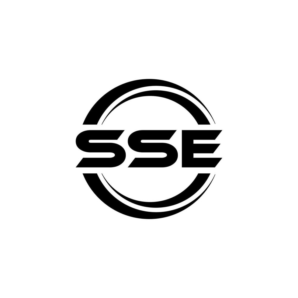 SSE letter logo design in illustration. Vector logo, calligraphy designs for logo, Poster, Invitation, etc.