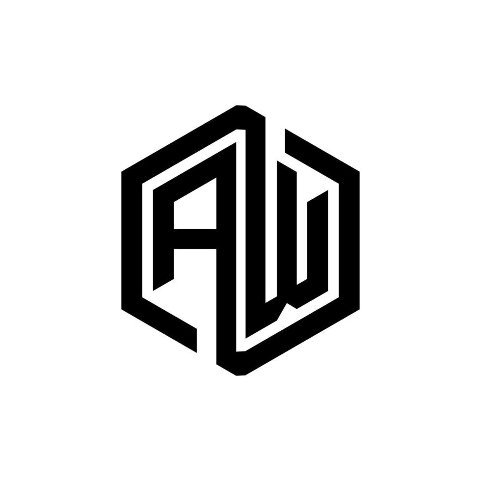 diseño del logotipo de la letra aw en la ilustración. logotipo vectorial, diseños de caligrafía para logotipo, afiche, invitación, etc. vector