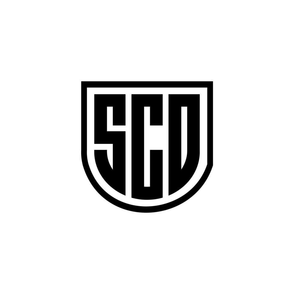 SCO letter logo design in illustration. Vector logo, calligraphy designs for logo, Poster, Invitation, etc.