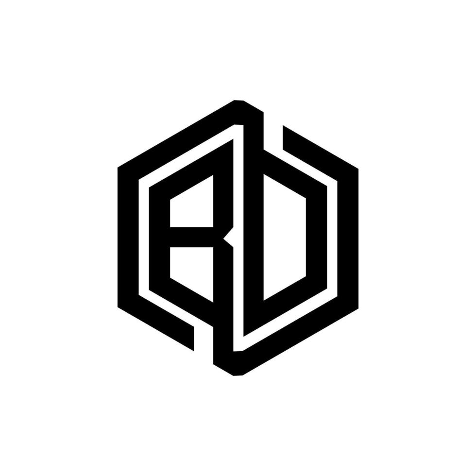 BD letter logo design in illustration. Vector logo, calligraphy designs for logo, Poster, Invitation, etc.