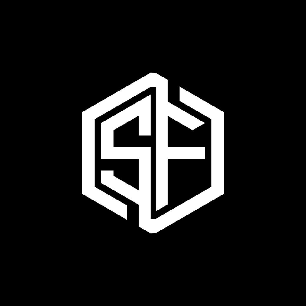 SF letter logo design in illustration. Vector logo, calligraphy designs for logo, Poster, Invitation, etc.