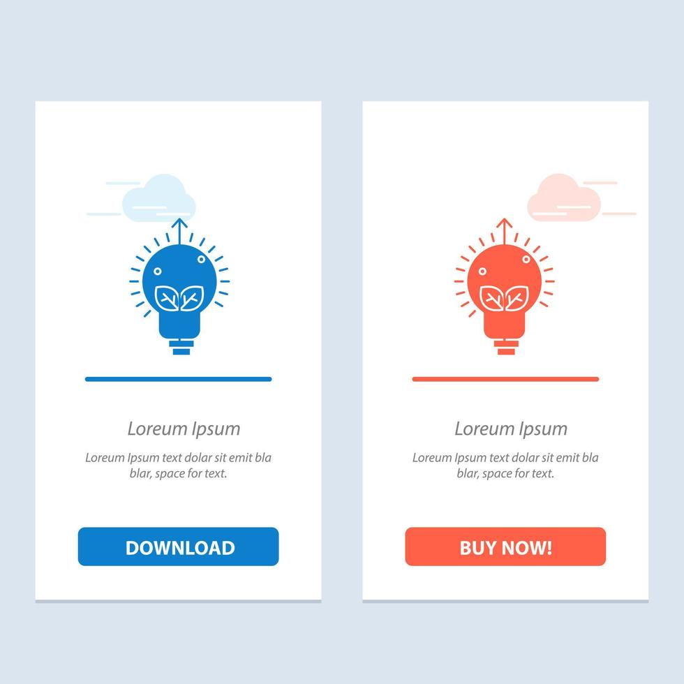 Success Idea Bulb Light  Blue and Red Download and Buy Now web Widget Card Template vector