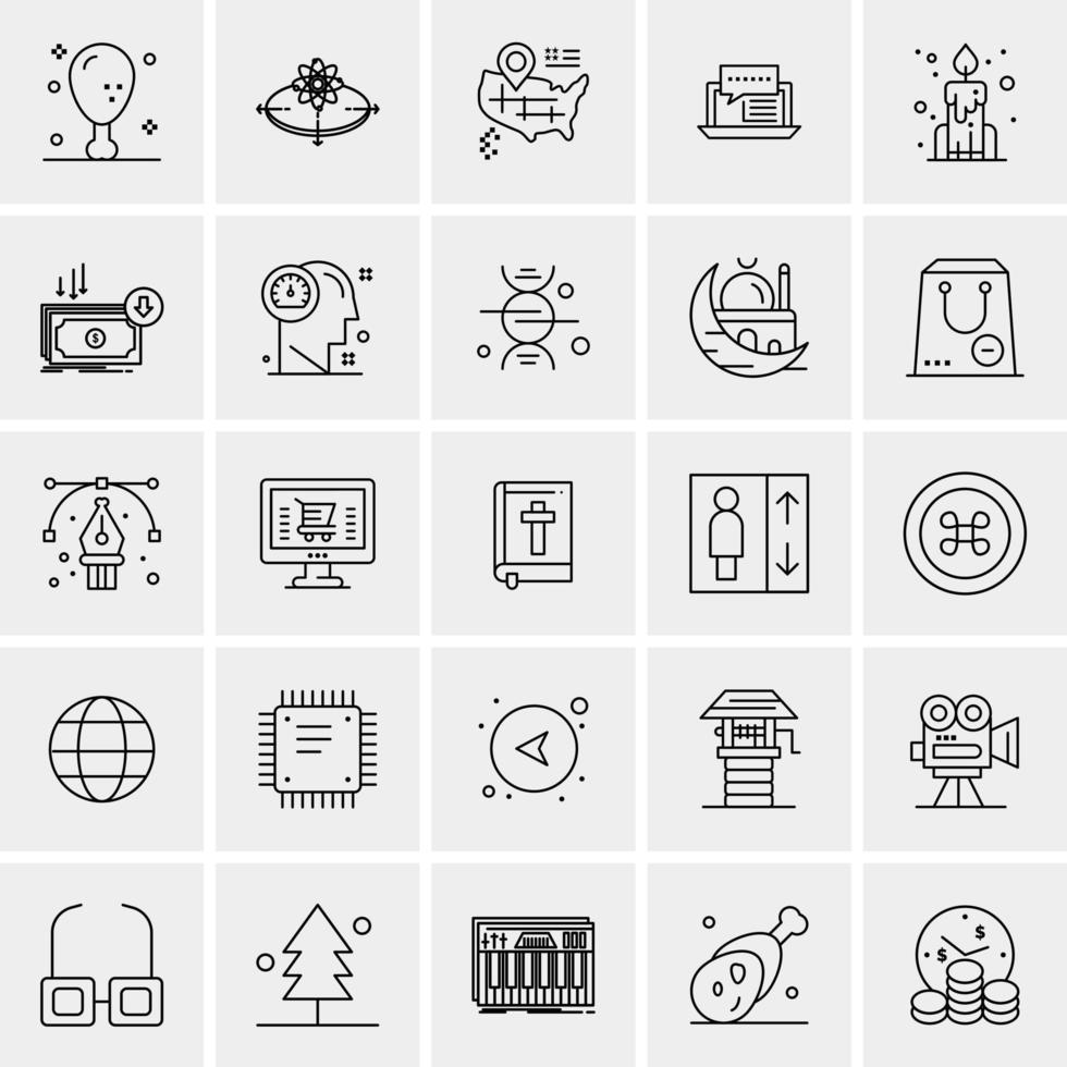 25 Universal Business Icons Vector Creative Icon Illustration to use in web and Mobile Related project