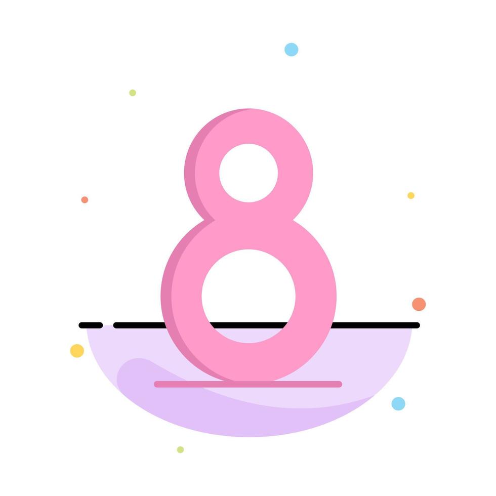 Eight 8th 8  Abstract Flat Color Icon Template vector