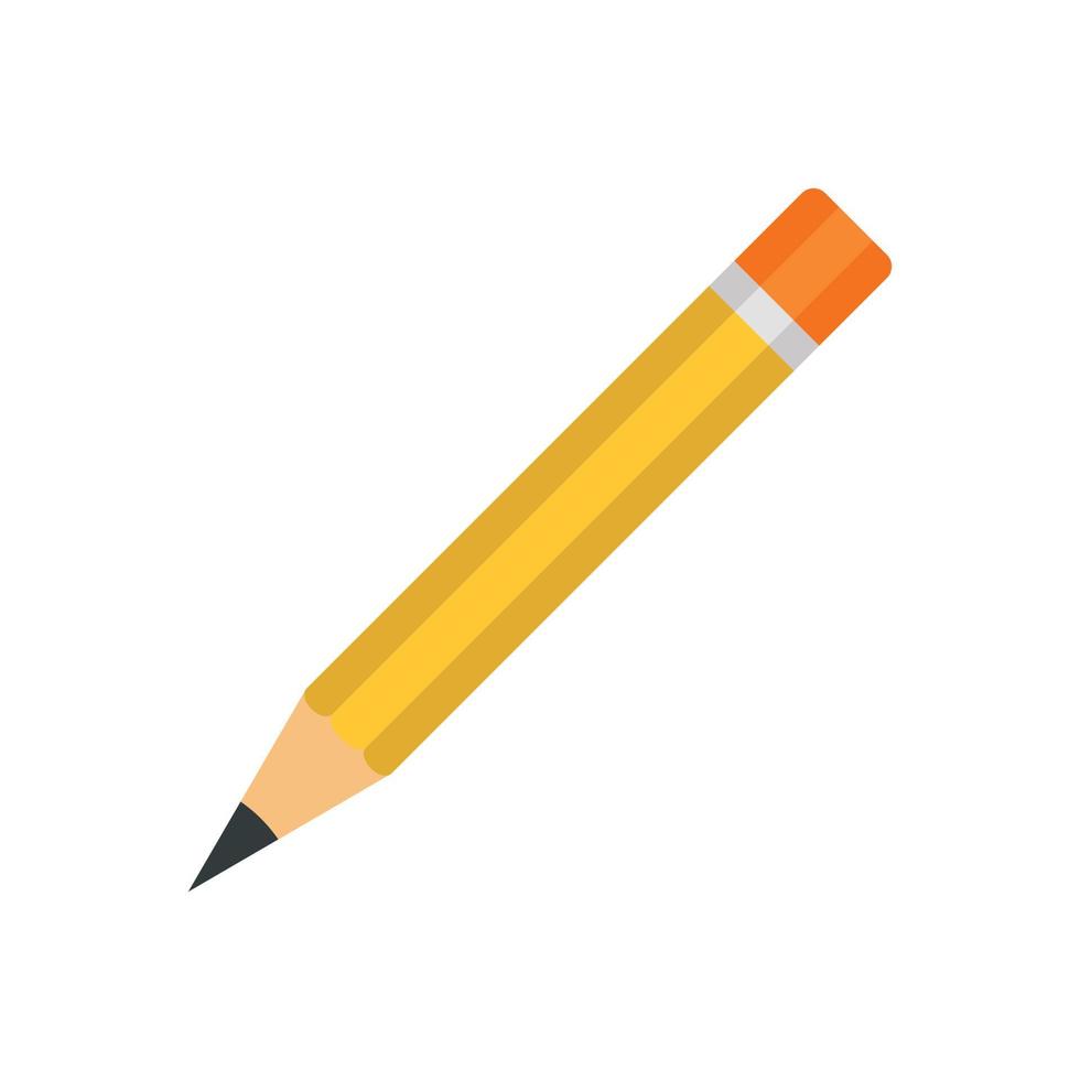 Construction pencil icon, flat style vector