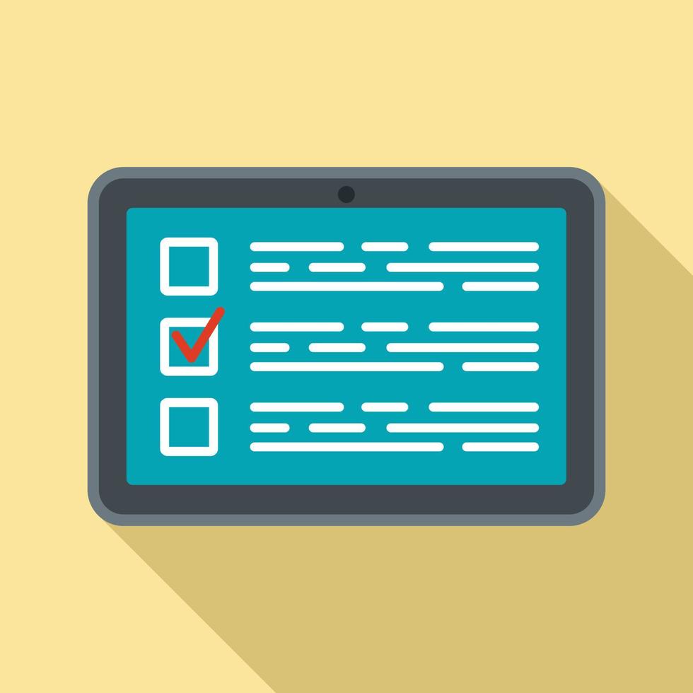 Online vote icon, flat style vector