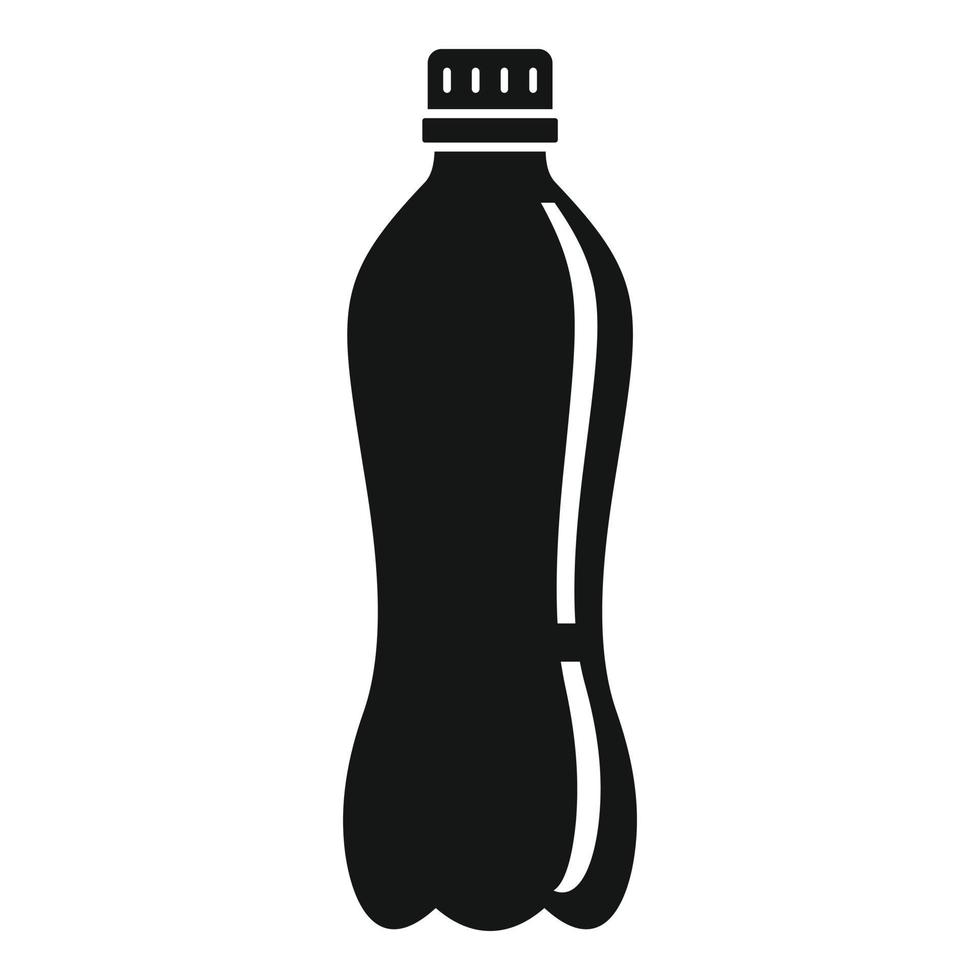 Plastic water bottle icon, simple style vector