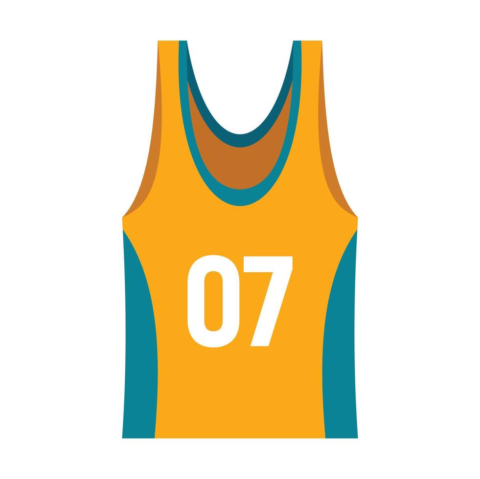 icono de chaleco de baloncesto, tipo plano vector