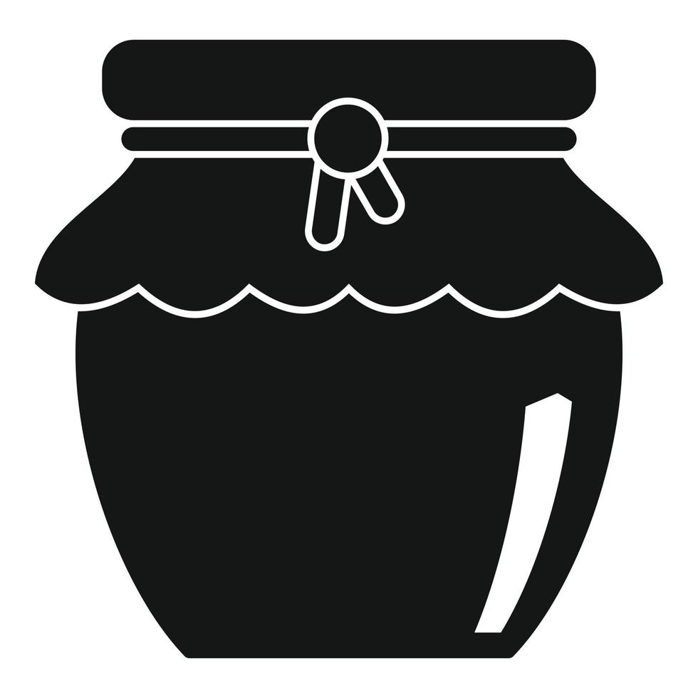 Honey jar icon, simple style vector