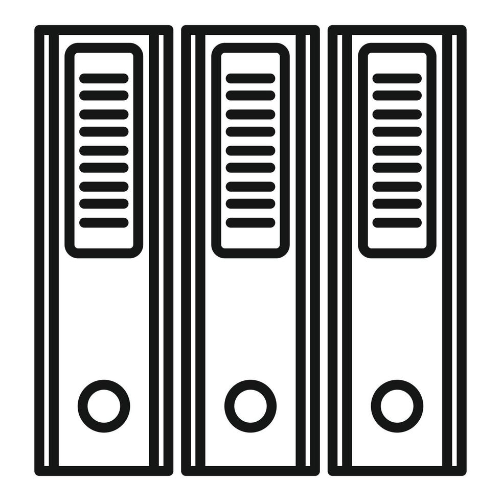 Prosecutor folder icon, outline style vector