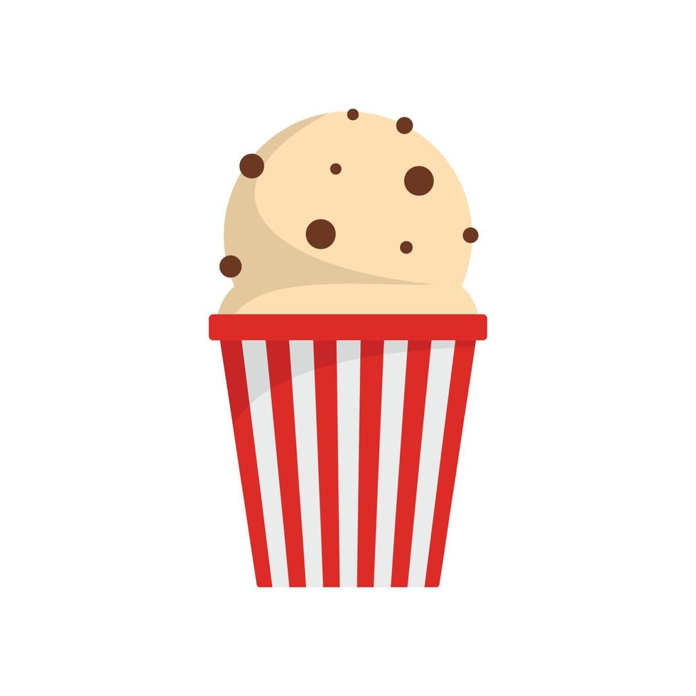 Popcorn icon, flat style vector